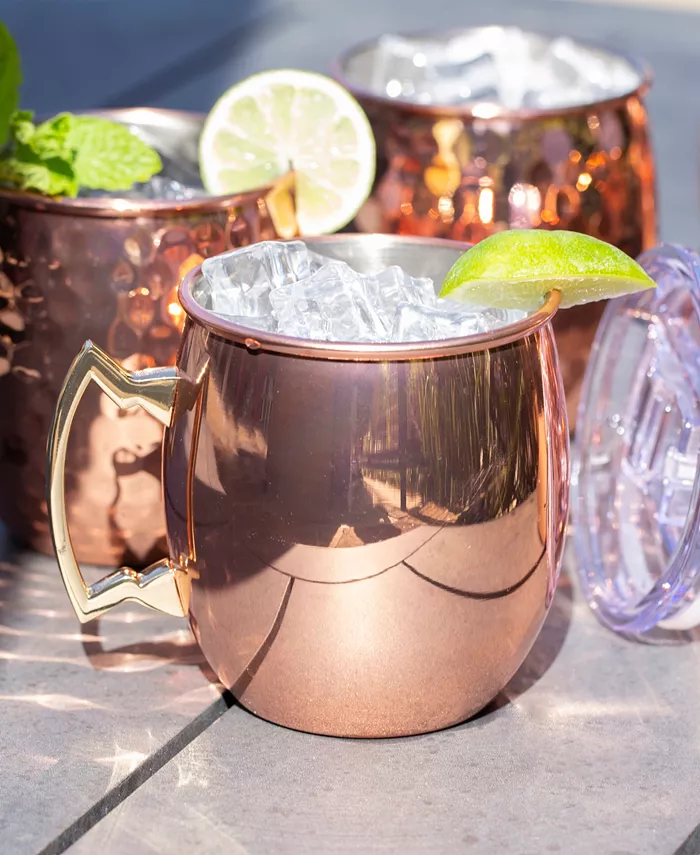 Cambridge Smooth Copper Moscow Mule Mugs Set of 4