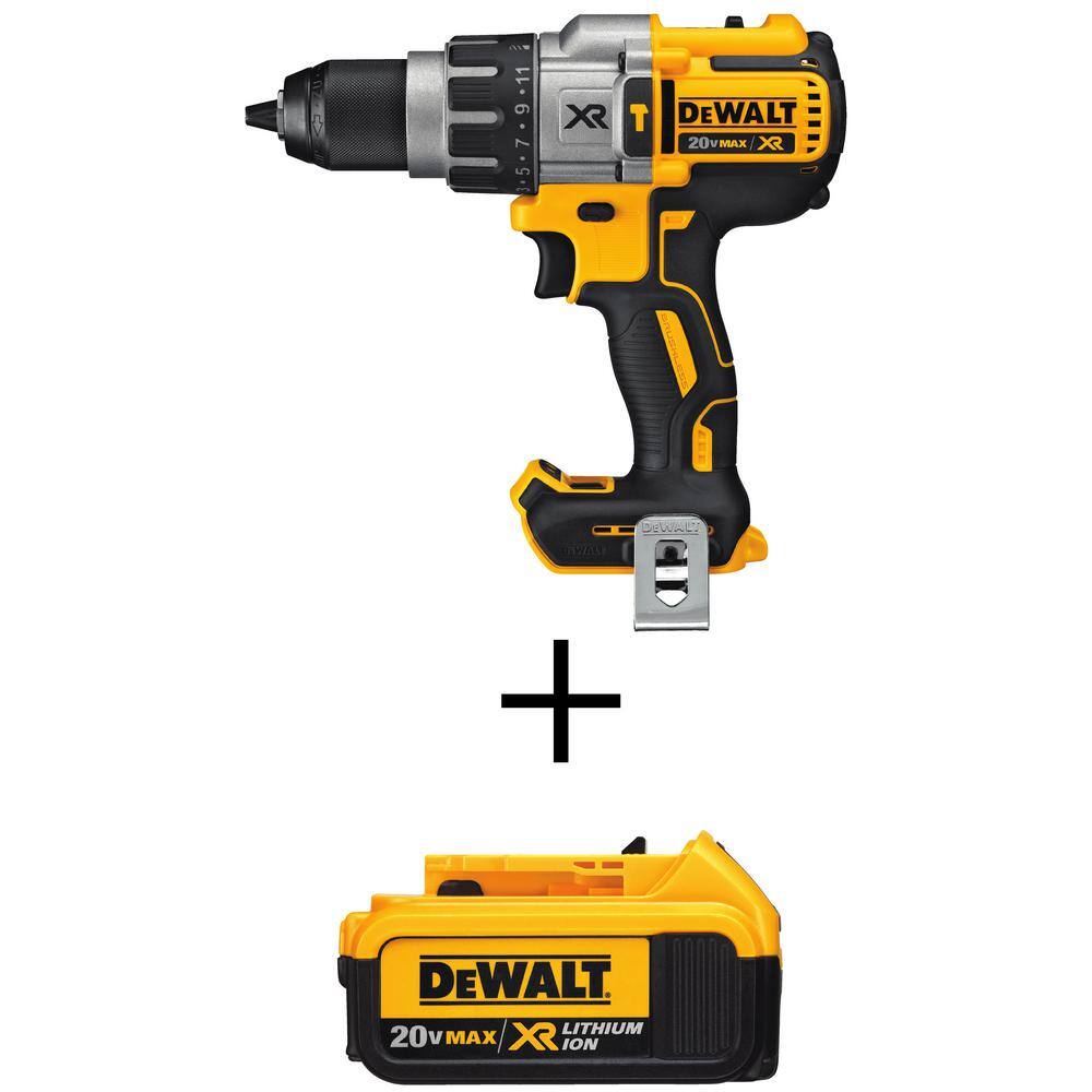 DW 20V MAX XR Lithium-Ion Cordless Premium Brushless 12 in. Hammer Drill and 20V MAX XR Premium Lithium-Ion 4.0Ah Battery DCD996BW204