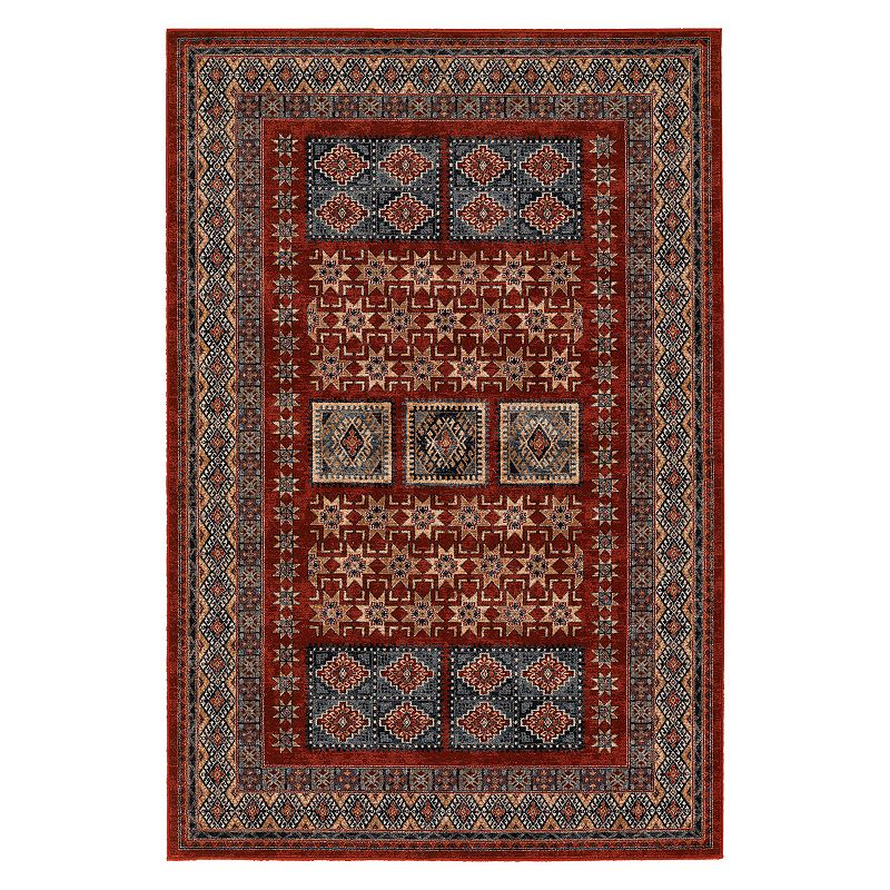 Couristan Timeless Treasures Royal Kazak Framed Medallion Wool Rug