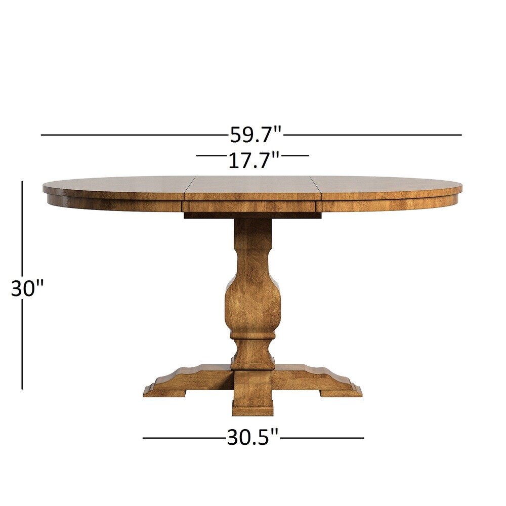 Eleanor Oak Solid Wood Oval Table and X Back Chairs 5 piece Dining Set by iNSPIRE Q Classic