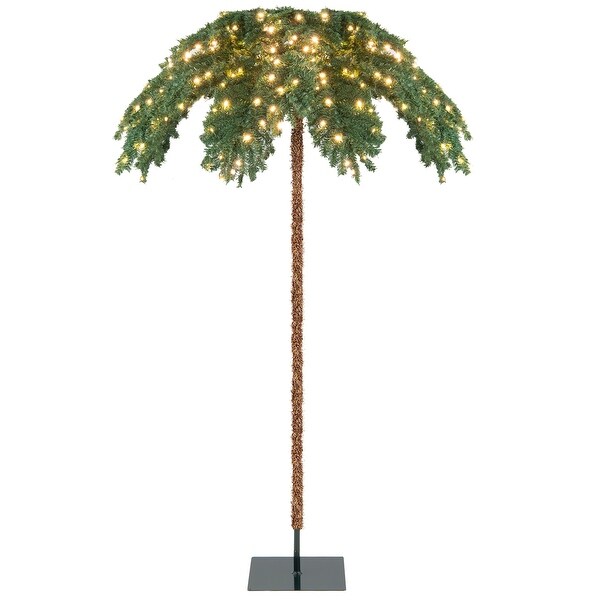 6FT PreLit Artificial Christmas Tropical Palm Tree w/ TipsandLED Lights