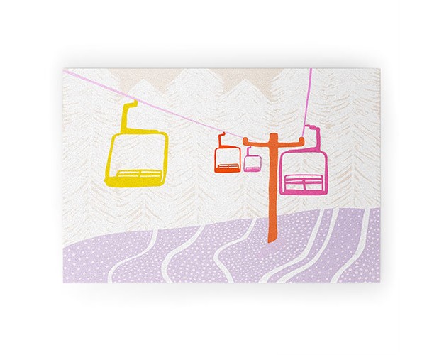 Sunshinecanteen Chairlift Looped Vinyl Welcome Mat Society6