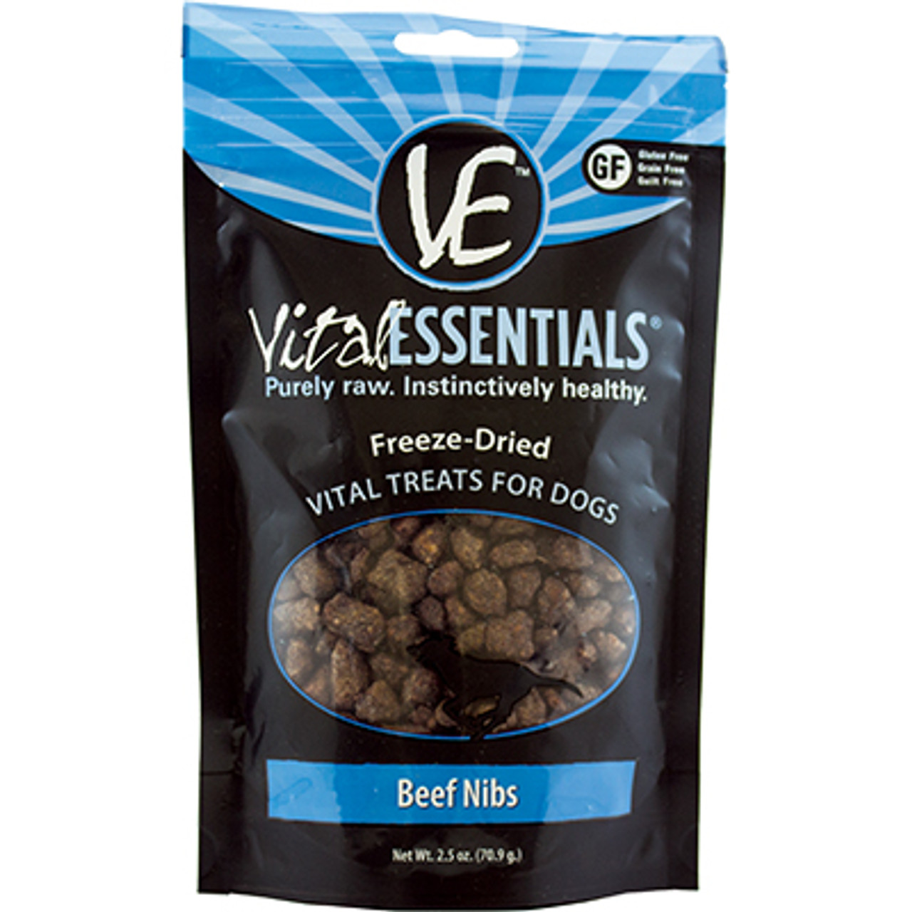 Vital Essentials Freeze-Dried Beef Nibblets Dog Food， 2.5 Oz.