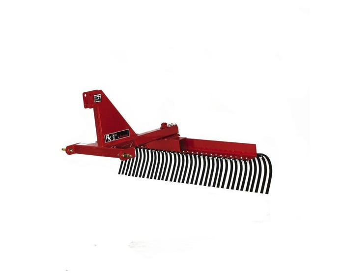 King Kutter 6 Professional Landscape Rake， Red - YR-G-72-RR