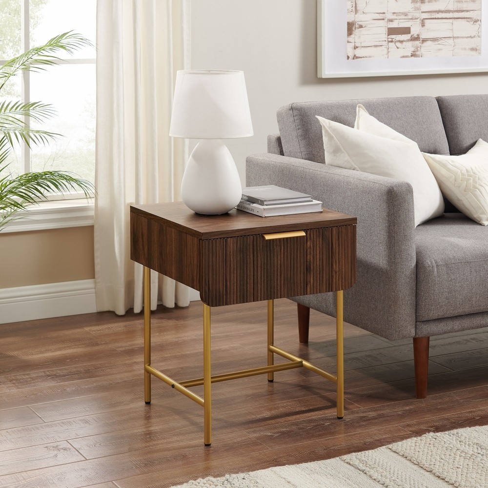 Middlebrook Designs Minimal Fluted Door Side Table