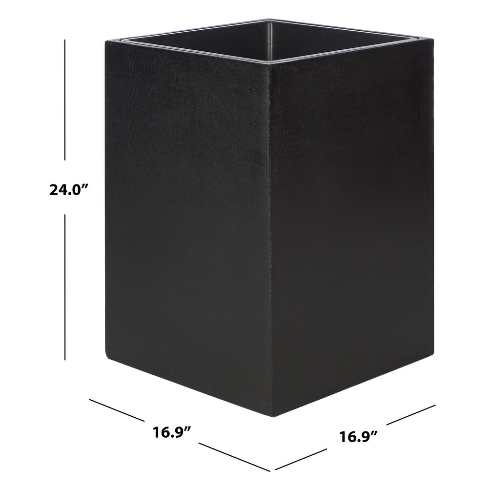 SAFAVIEH Outdoor Kendri Black Planter   16.9\