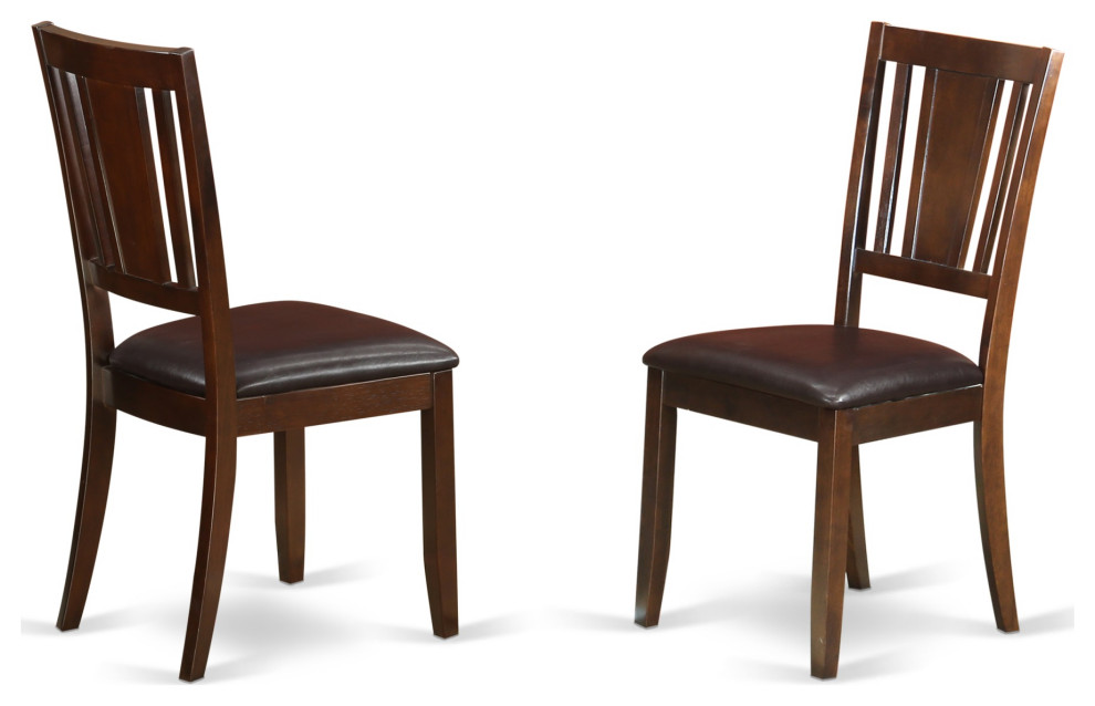 Set of 2 Dudley Dining Chair  Mahogany Finish   Transitional   Dining Chairs   by Kolibri Decor  Houzz