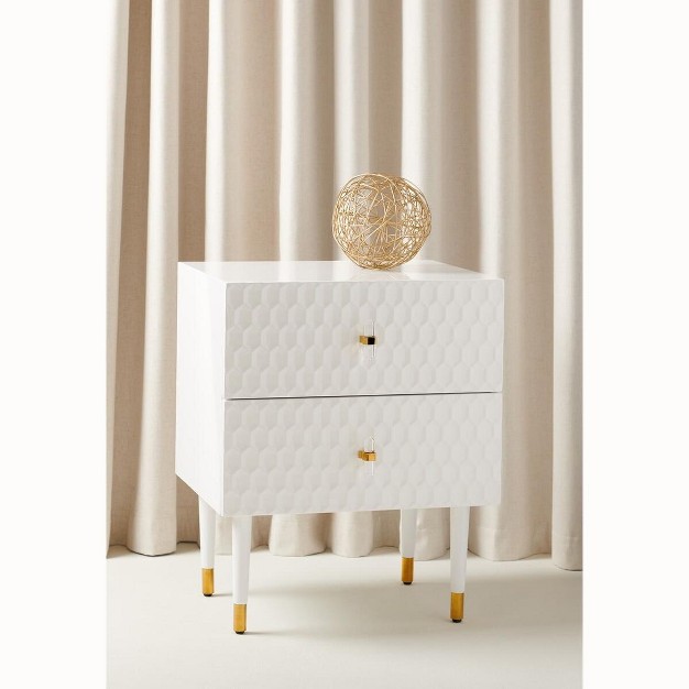 Neptune 2 Drawer Side Table Safavieh