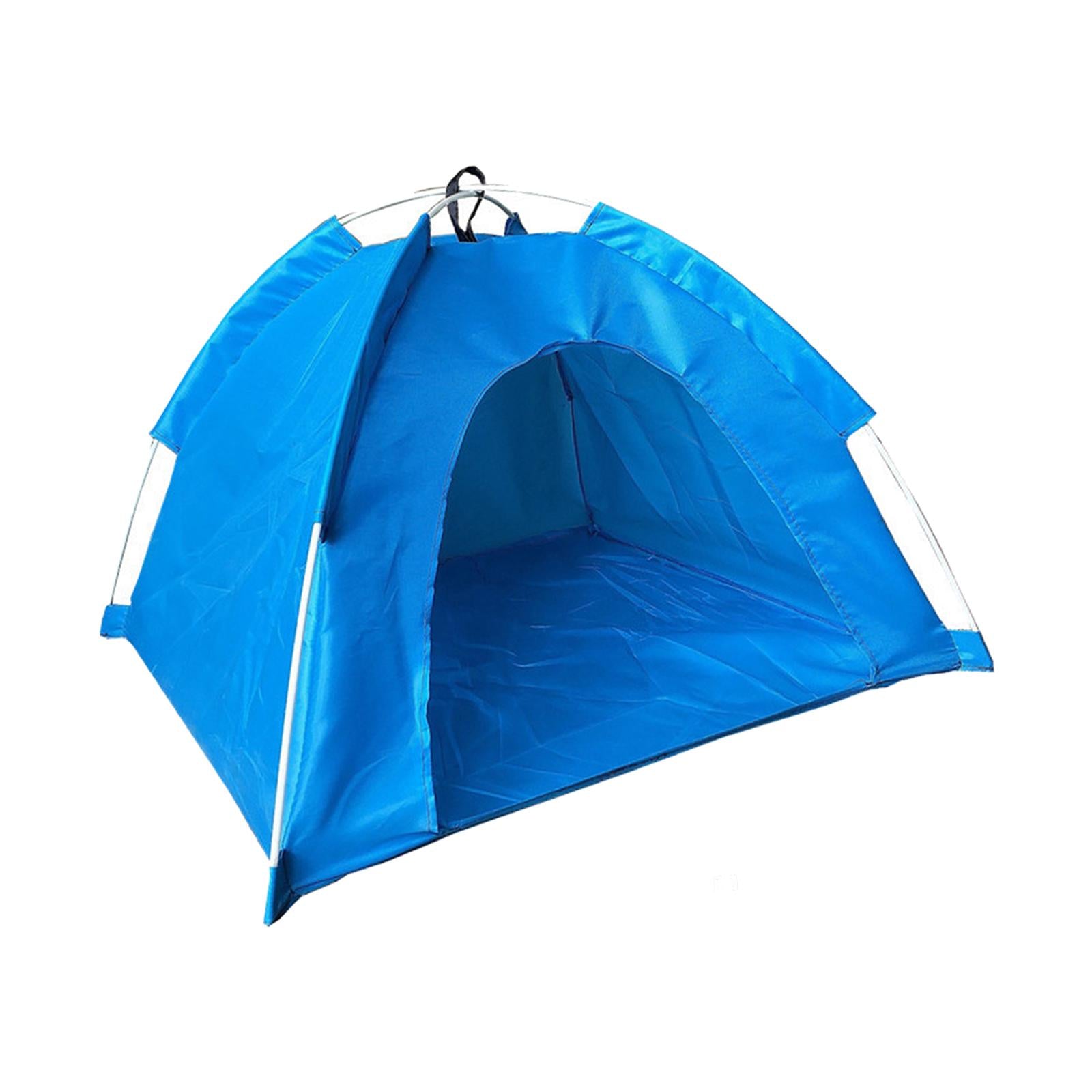 Outdoor Pet Tent Dog Cage Puppy Kennel Folding house Shelter Bed for Traveling Pet Beach Camping Indoor Blue