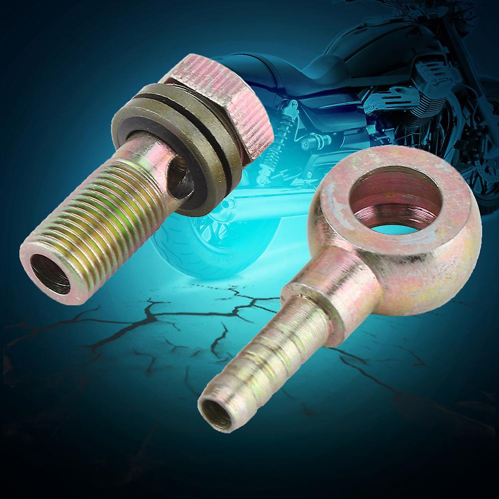 Pair Of M10 * 1.0mm Motorcycle Refit Oil Cooler Fittings Plug M8 Ball Head Adapter