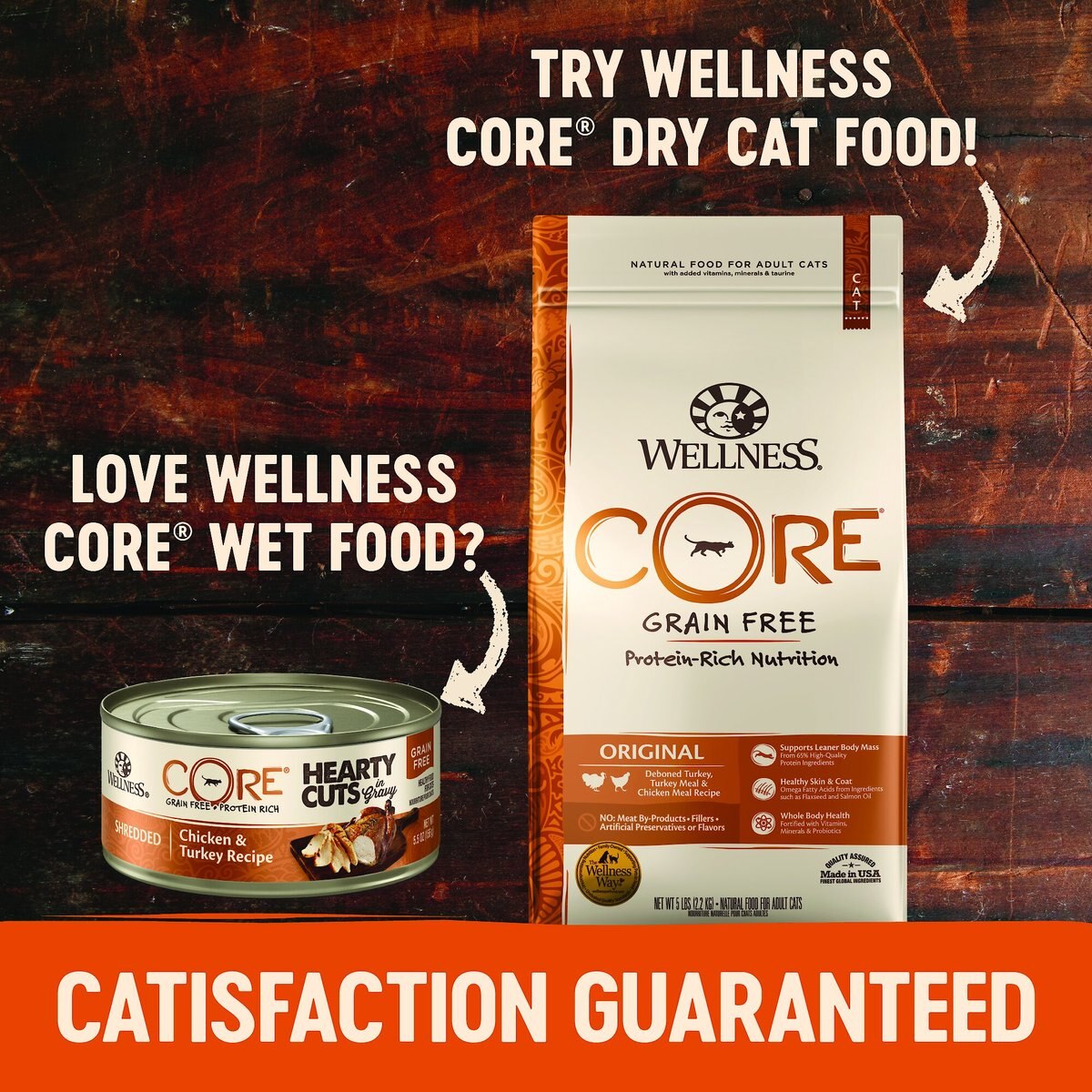 Wellness CORE Grain-Free Hearty Cuts in Gravy Shredded Whitefish and Salmon Recipe Canned Cat Food