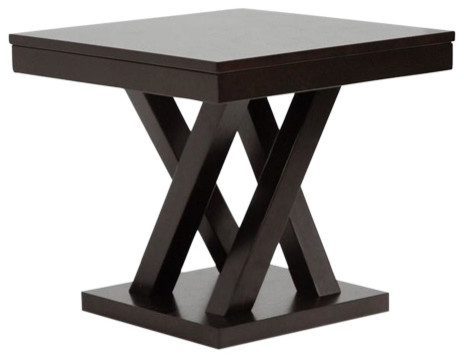 Baxton Studio Everdon Dark Brown Modern End Table   Transitional   Side Tables And End Tables   by HedgeApple  Houzz