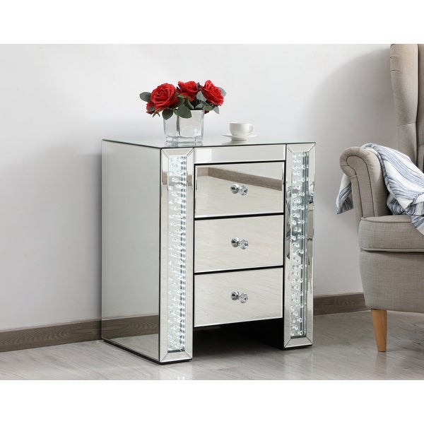 Ryker 22 inch LED Mirrored End Table - 22 inch