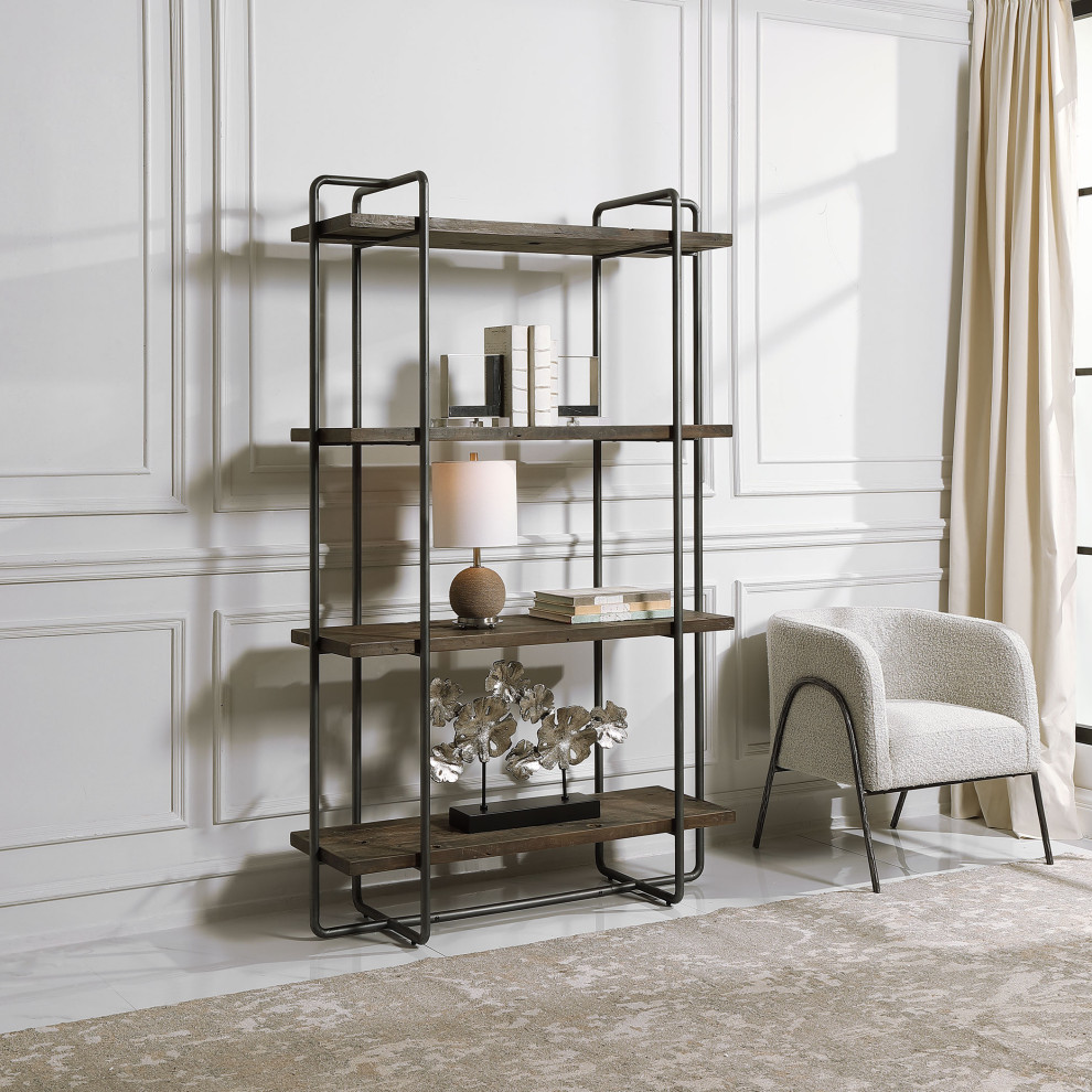 Uttermost Stilo Urban Industrial Etagere   Modern   Bookcases   by Zin Home  Houzz