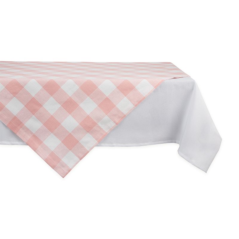 40 Pink and White Checkered Tablecloth