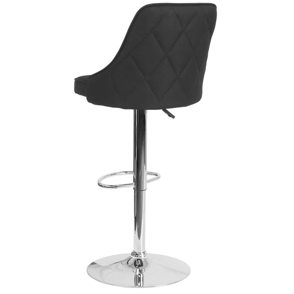 Carnegy Avenue 32.5 in. Black Fabric Bar Stool CGA-DS-231737-BL-HD