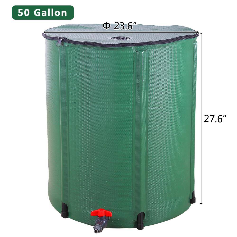 Winado 50 Gal. Green Rainwater Barrel 322870697334