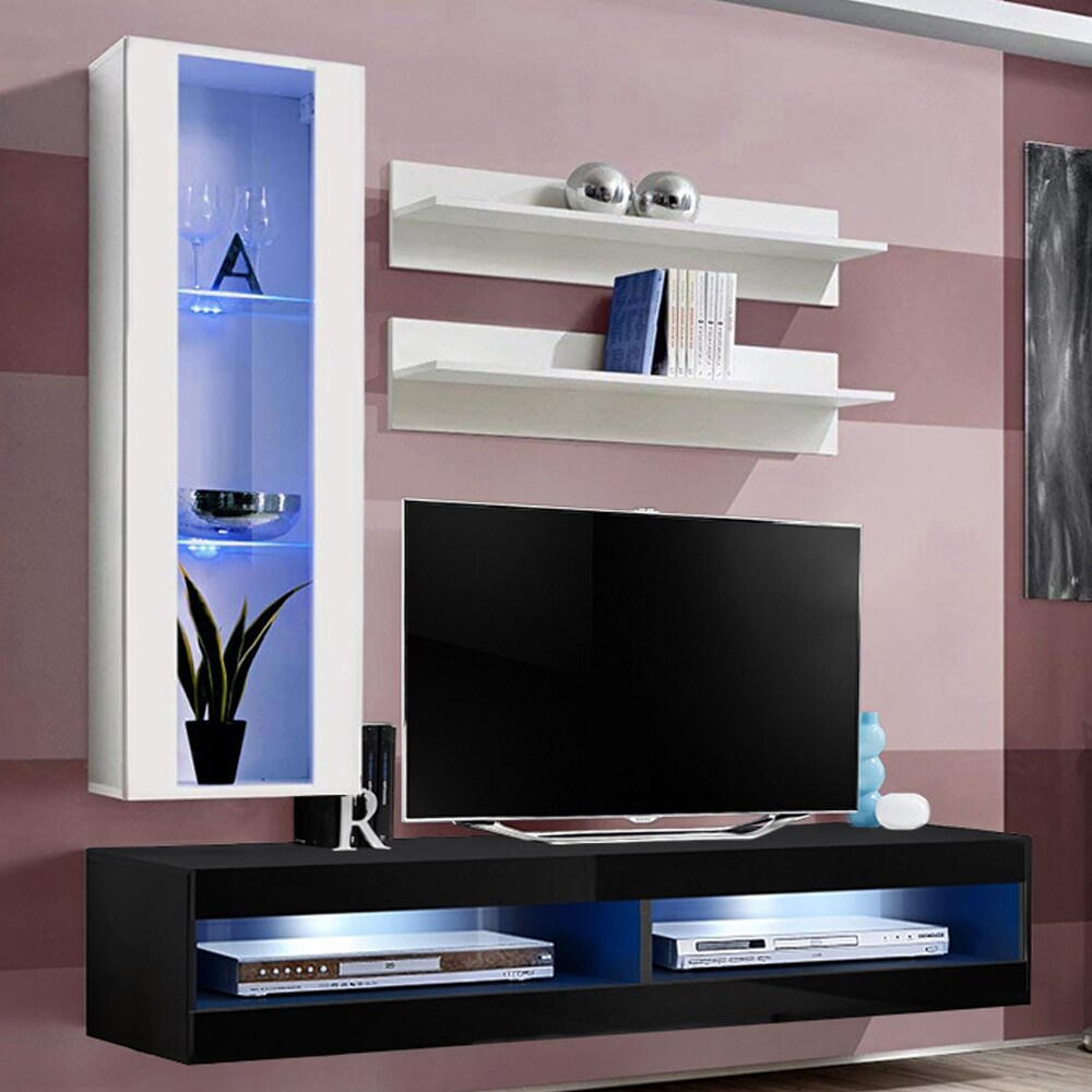 Fly H2 34TV Wall Mounted Floating Modern Entertainment Center