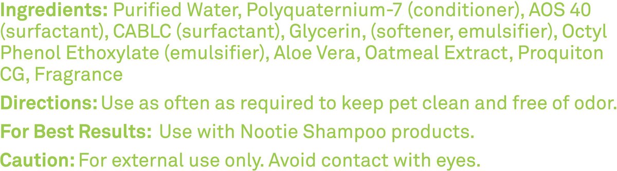 Nootie Cucumber Melon Dog and Cat Waterless Shampoo Wipes