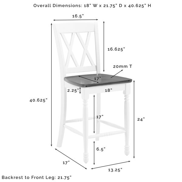 Shelby 2Pc Counter Stool Set