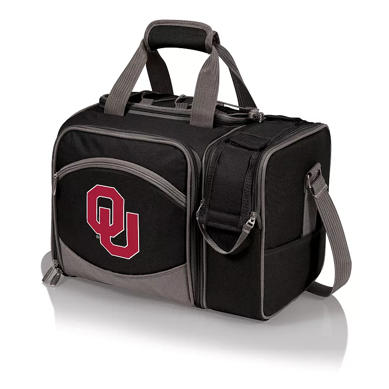 Picnic Time Oklahoma Sooners Malibu Picnic Basket Cooler Set