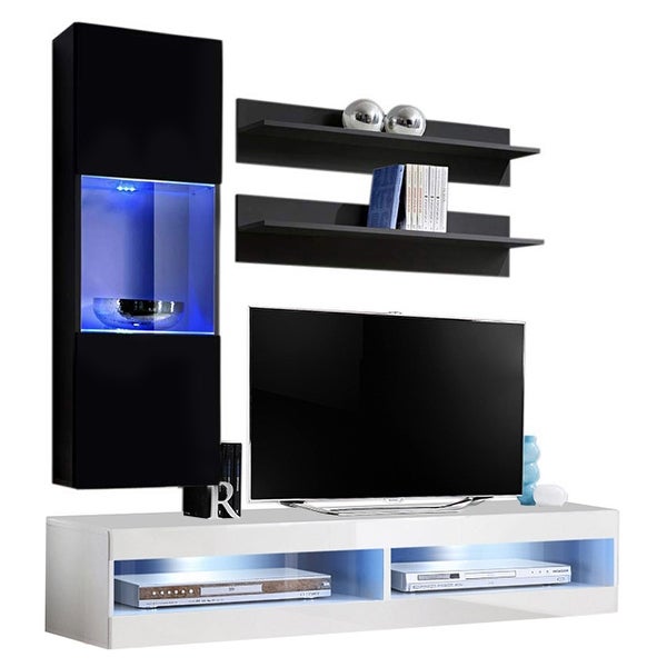 Fly H3 34TV Wall Mounted Floating Modern Entertainment Center