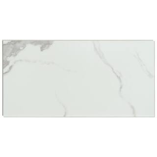 Home Decorators Collection Carrara Luciano 12 MIL x 12 in. W x 24 in. L Click Lock Waterproof Vinyl Tile Flooring (19.4 sqftcase) VTRHDCARLC12X24