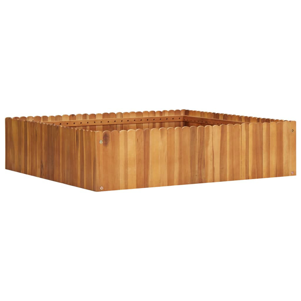 walmeck Garden Raised Bed 39.3"x39.3"x9.8" Solid Acacia Wood