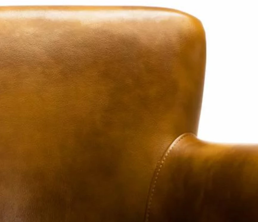 Classic Accent Chair  Leather Gel Upholstered Seat  ampArms With Nailhead   Traditional   Armchairs And Accent Chairs   by Declusia  Houzz