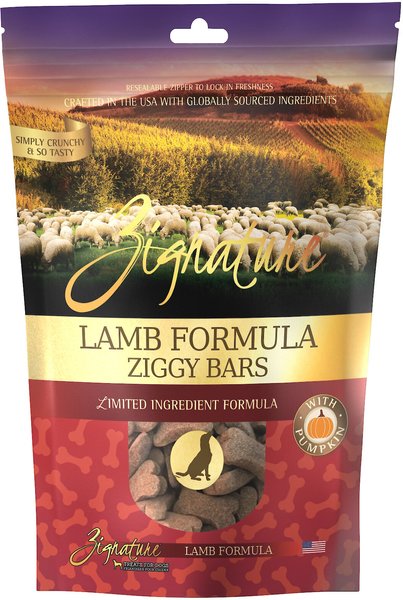 Zignature Lamb Formula Ziggy Bars Biscuit Dog Treats