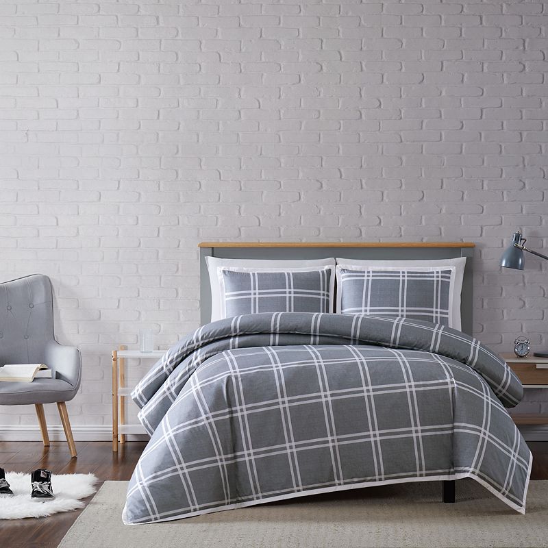 Truly Soft Leon Plaid Duvet Cover Set