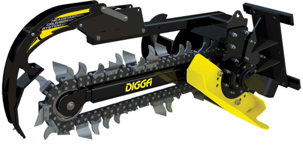 Digga North America Bigfoot XD Trencher High Flow 60 (Skid Steers， Backhoes and Mini Excavators Up To 8T) ;