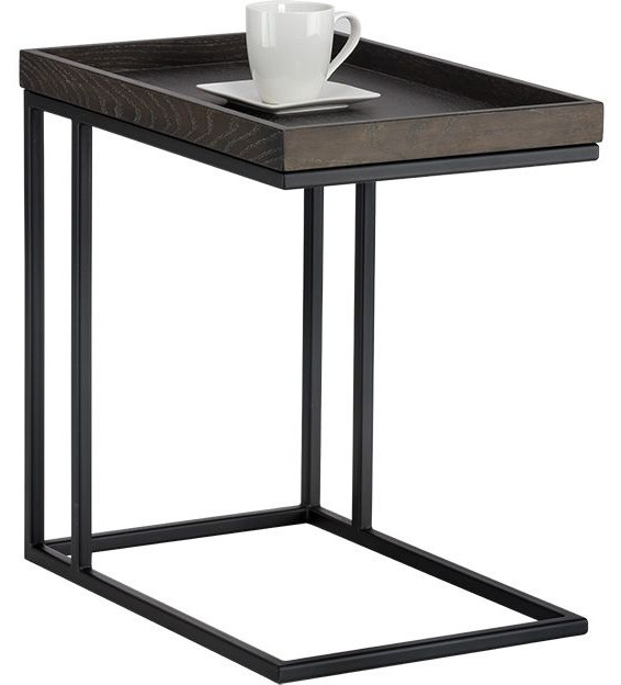 Sunpan Artezia Arden C Shaped End Table   Industrial   Side Tables And End Tables   by Unlimited Furniture Group  Houzz