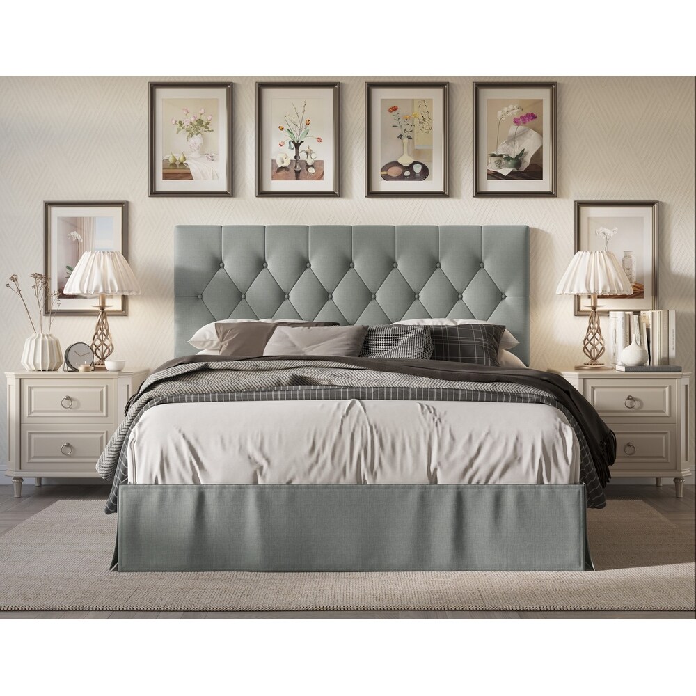 Zachary Tufted Upholstered Platform Bed