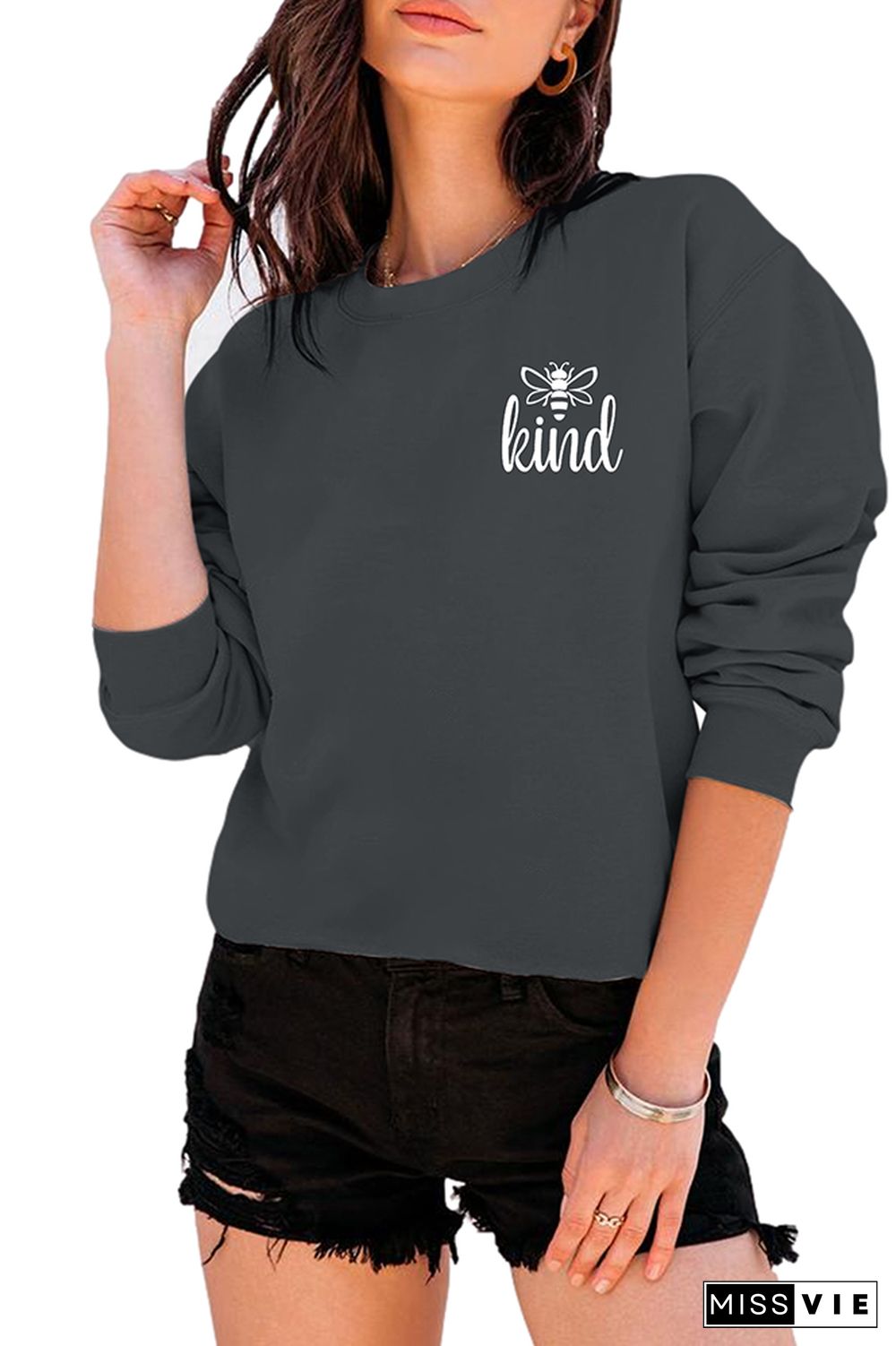 Bee Kind,Kindness,Be Kind Long Sleeve Sweatshirts Women Wholesale