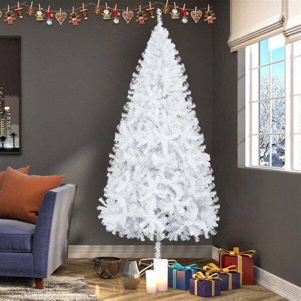 7FT Iron Leg White Christmas Tree with 950 Branches