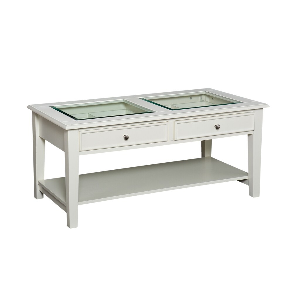 SEI Furniture Transitional Display Coffee Table with Storage