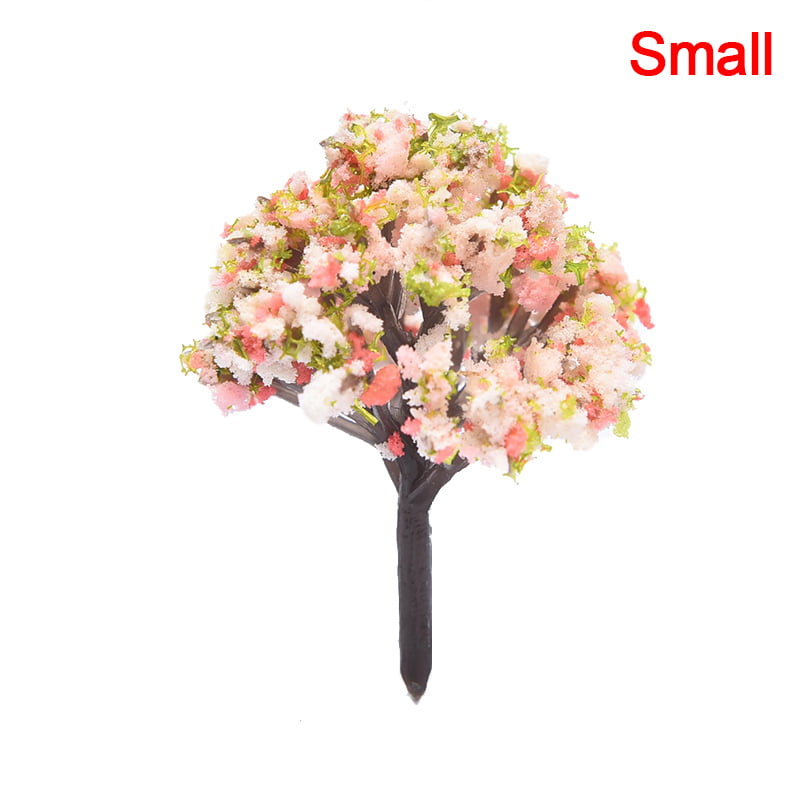 MageCrux Mini Peach Blossom Trees Micro Landscape Dollhouse Garden Decoration Accessory