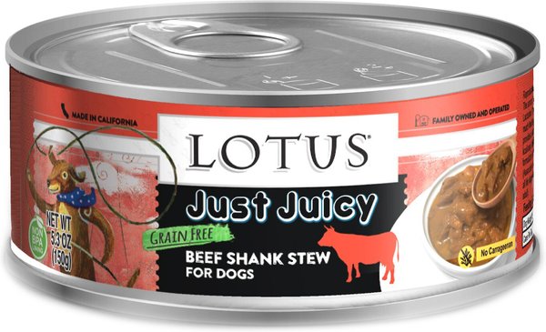 Lotus Just Juicy Beef Shank Stew Grain-Free Canned Dog Food