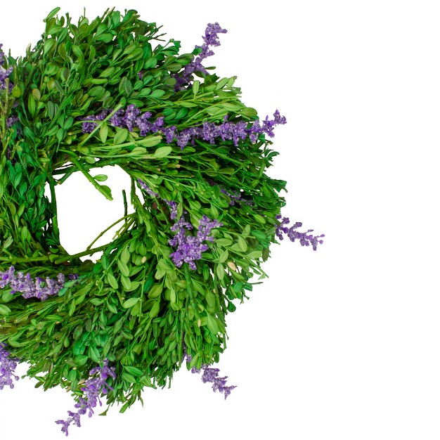 Northlight Purple Lavender And Green Foliage Artificial Spring Wreath 11 inch