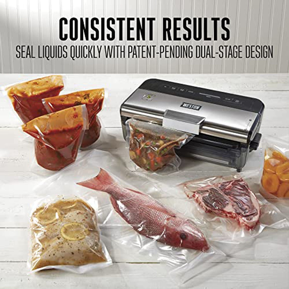 Weston Wet and Dry Vacuum Sealer Machine with Date Code Stamp