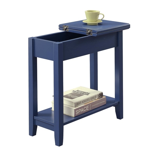 Copper Grove Aubrieta Narrow Flip Top Storage End Table