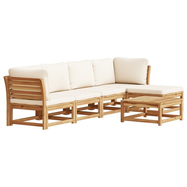 vidaXL Patio Sofa with Cushions 2Seater Outdoor Loveseat Solid Wood Acacia