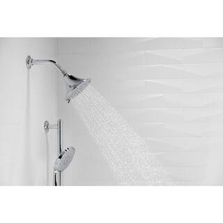 KOHLER Forte 3-Spray 5.5 in. Single Wall Mount Fixed Shower Head in Polished Chrome K-22169-CP