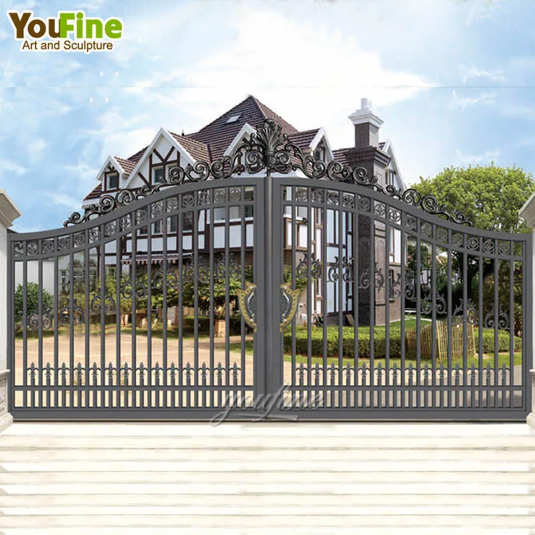 Outdoor Good Price Hot Sale Customized Wrought Iron Pipe Main Design Gate For Sale