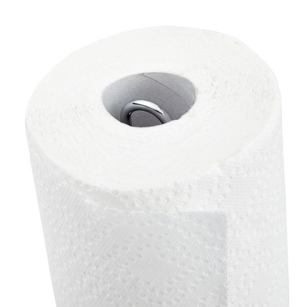 Juvale Countertop Paper Towel Holder For Kitchen Organization Vertical Stainless Steel Holder For Home D cor Withtension Arm Weighted Base 6x12 In