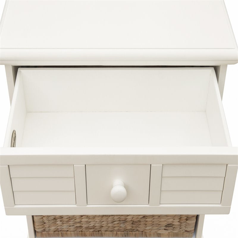 Sunset Trading Ice Cream at the Beach Nightstand |2 Baskets | 1 Drawer | End Table