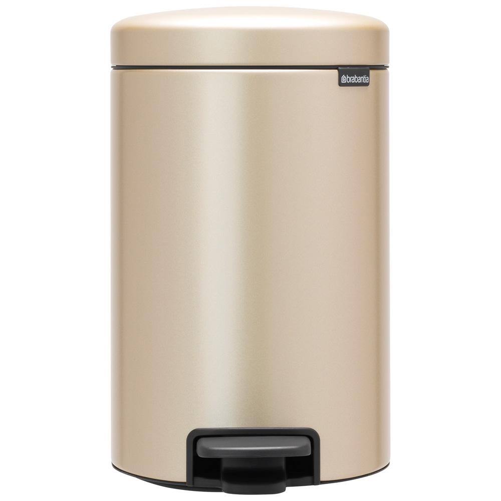 Brabantia NewIcon 3.2 Gal. Champagne Steel Step-On Trash Can 304446