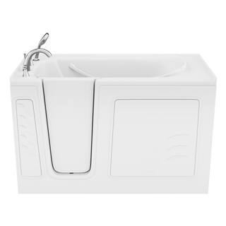 Universal Tubs Builder's Choice 60 in. Left Drain Quick Fill Walk-In Soaking Bath Tub in White B3060LWS