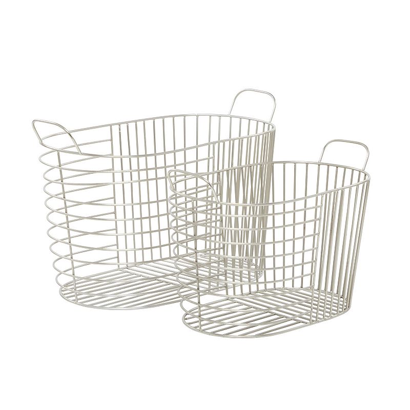 CosmoLiving by Cosmopolitan Wire Storage Basket 2-piece Set